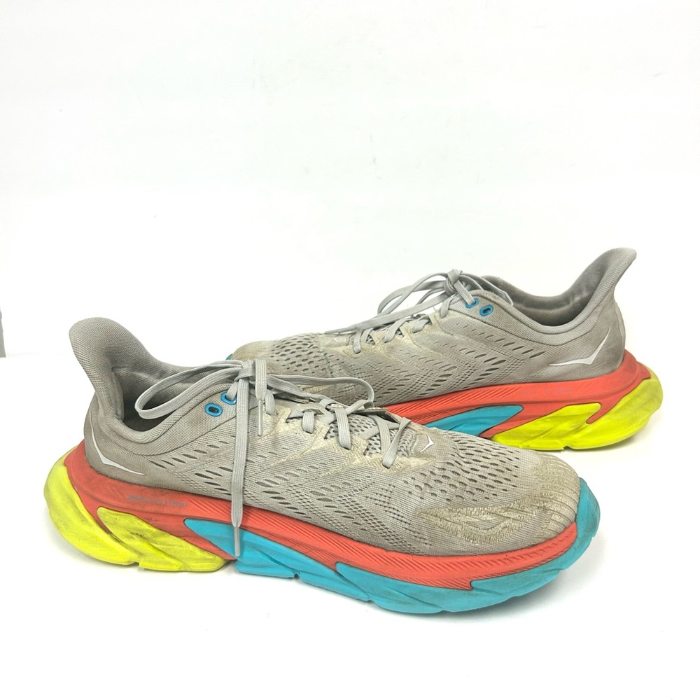 HOKA Men's Running Shoes Clifton Edge 11.5 Performance Sneakers Gray Multi - Picture 9 of 11